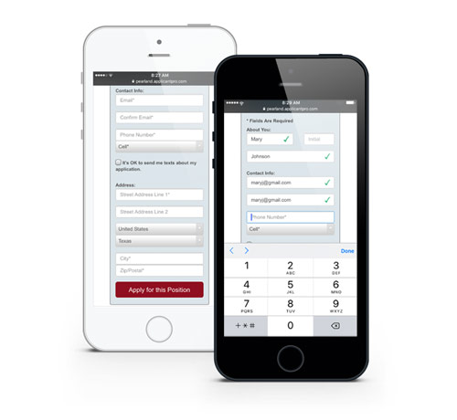 Applicant tracking system that is mobile optimized to capture the most applicants possible.
